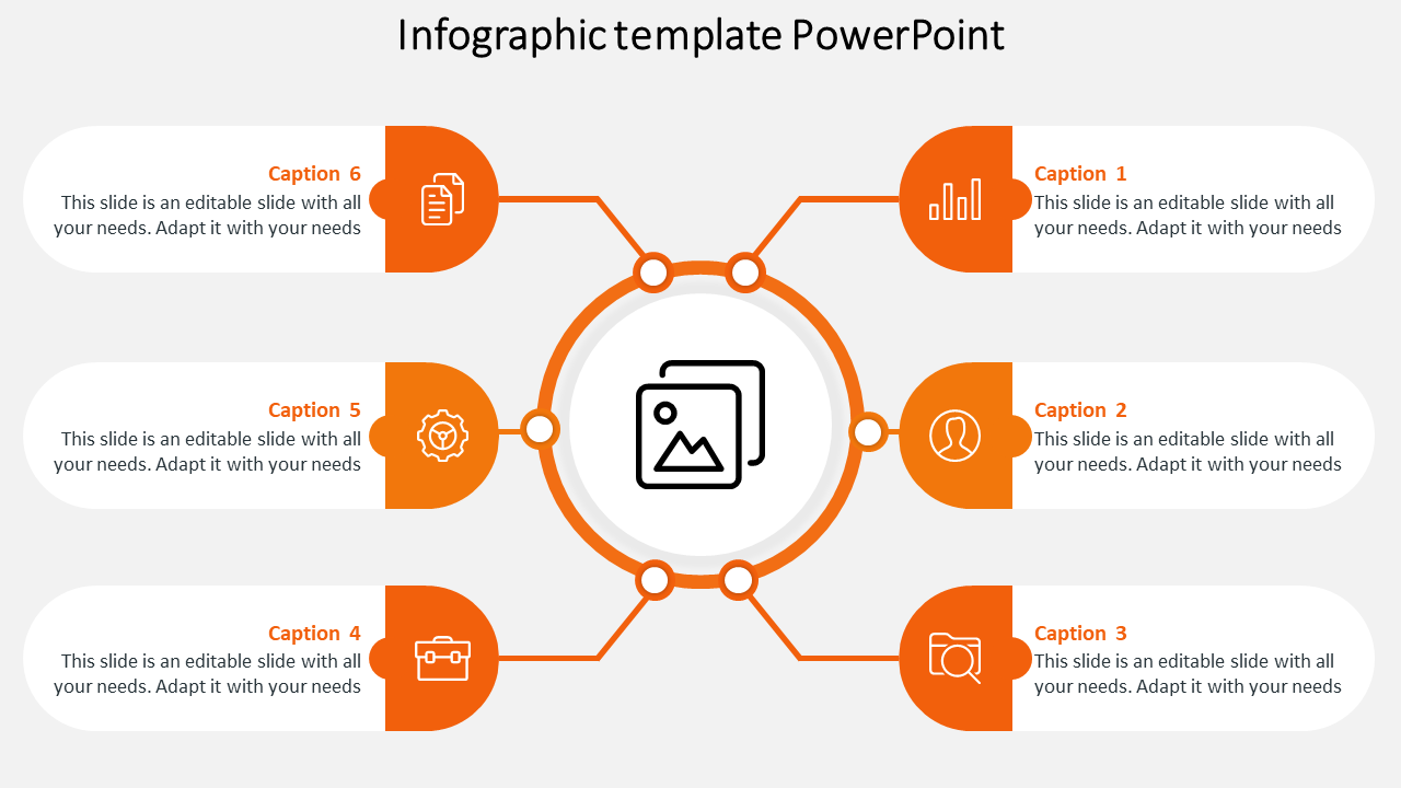 Fantastic Infographic Template Presentation with Six Node